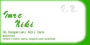 imre niki business card
